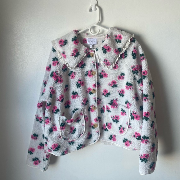 Floral Dream Peter Pan Sherpa Jacket - Picture 10 of 10